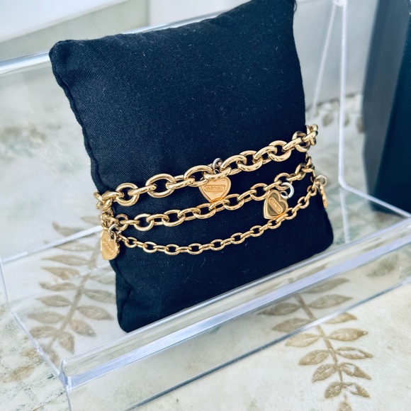 Coach Gold Hearts Chain Bracelet - Picture 3 of 8